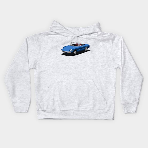 Alfa Romeo Spider Kids Hoodie by TheArchitectsGarage